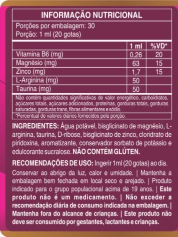 Informação Nutricional Gotas do Congo